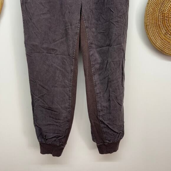 Aerie Brown Ribbed Drawstring Jogger Pant Medium - Picture 4 of 5